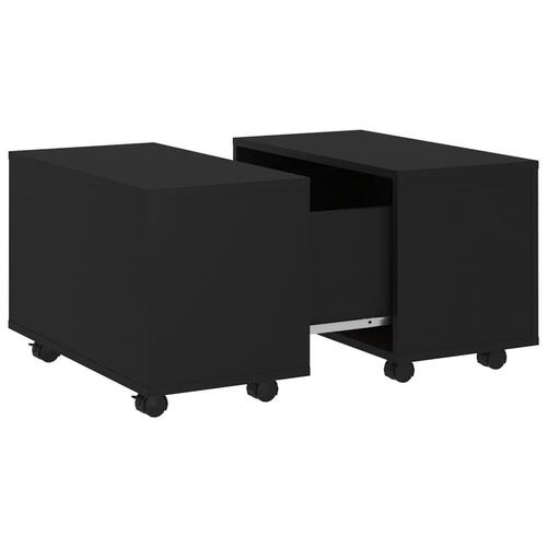Sofabord 60x60x38 cm konstrueret træ sort