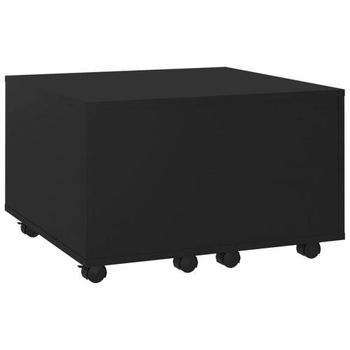Sofabord 60x60x38 cm konstrueret træ sort