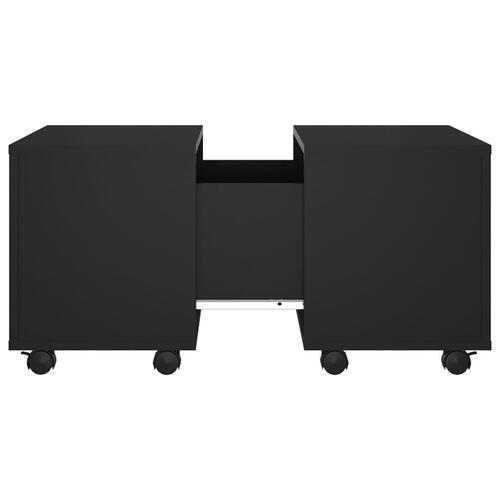 Sofabord 60x60x38 cm konstrueret træ sort