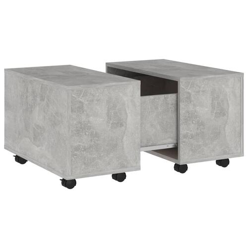 Sofabord 60x60x38 cm konstrueret træ betongrå