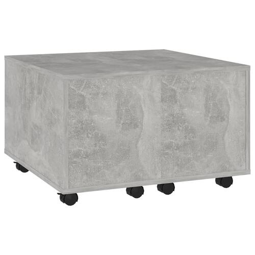 Sofabord 60x60x38 cm konstrueret træ betongrå