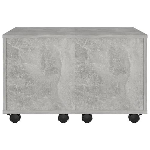 Sofabord 60x60x38 cm konstrueret træ betongrå