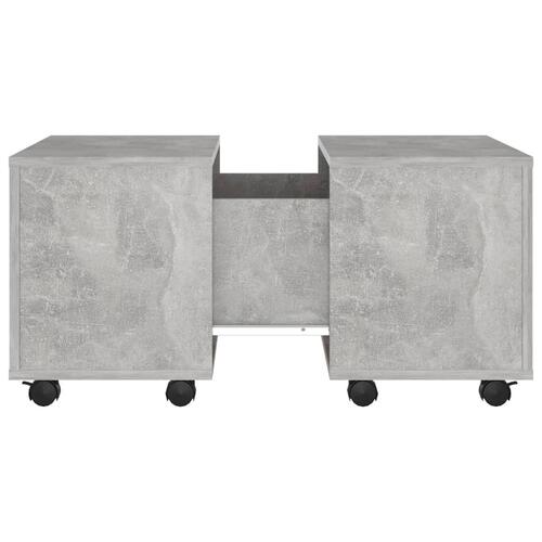 Sofabord 60x60x38 cm konstrueret træ betongrå