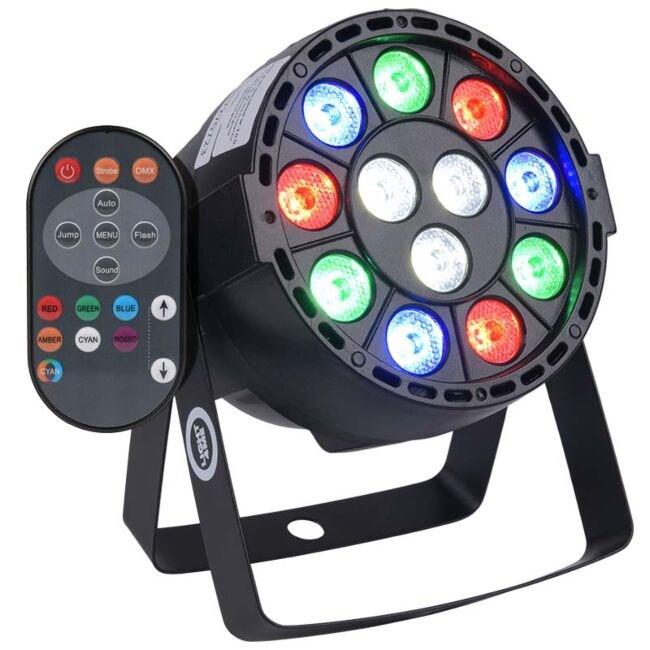 Light4Me P12 LED PAR RGBW – fjernstyret scenelys med 12 LED billede