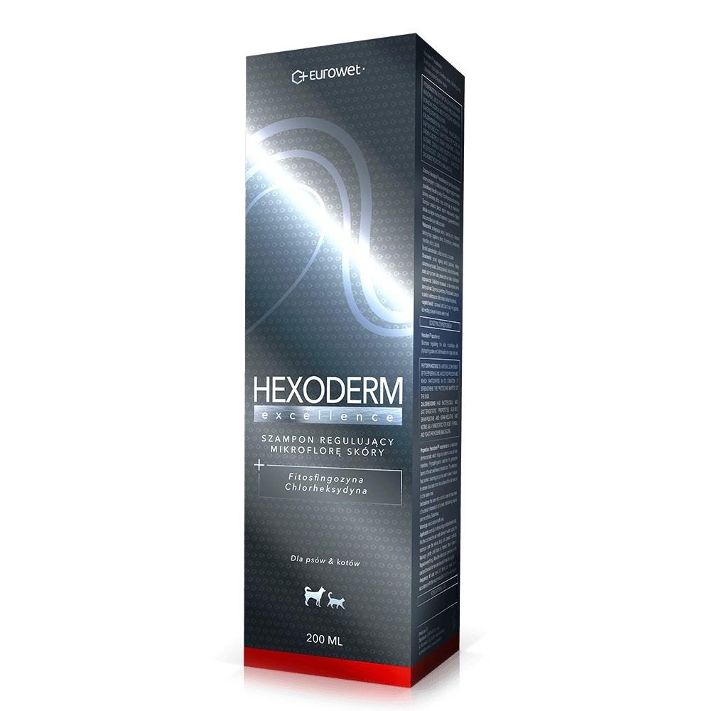 EUROWET Hexoderm Excellence - shampoo til hunde og katte, 200 ml billede