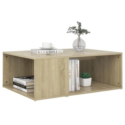 Sofabord 90x67x33 cm konstrueret træ sonoma-eg