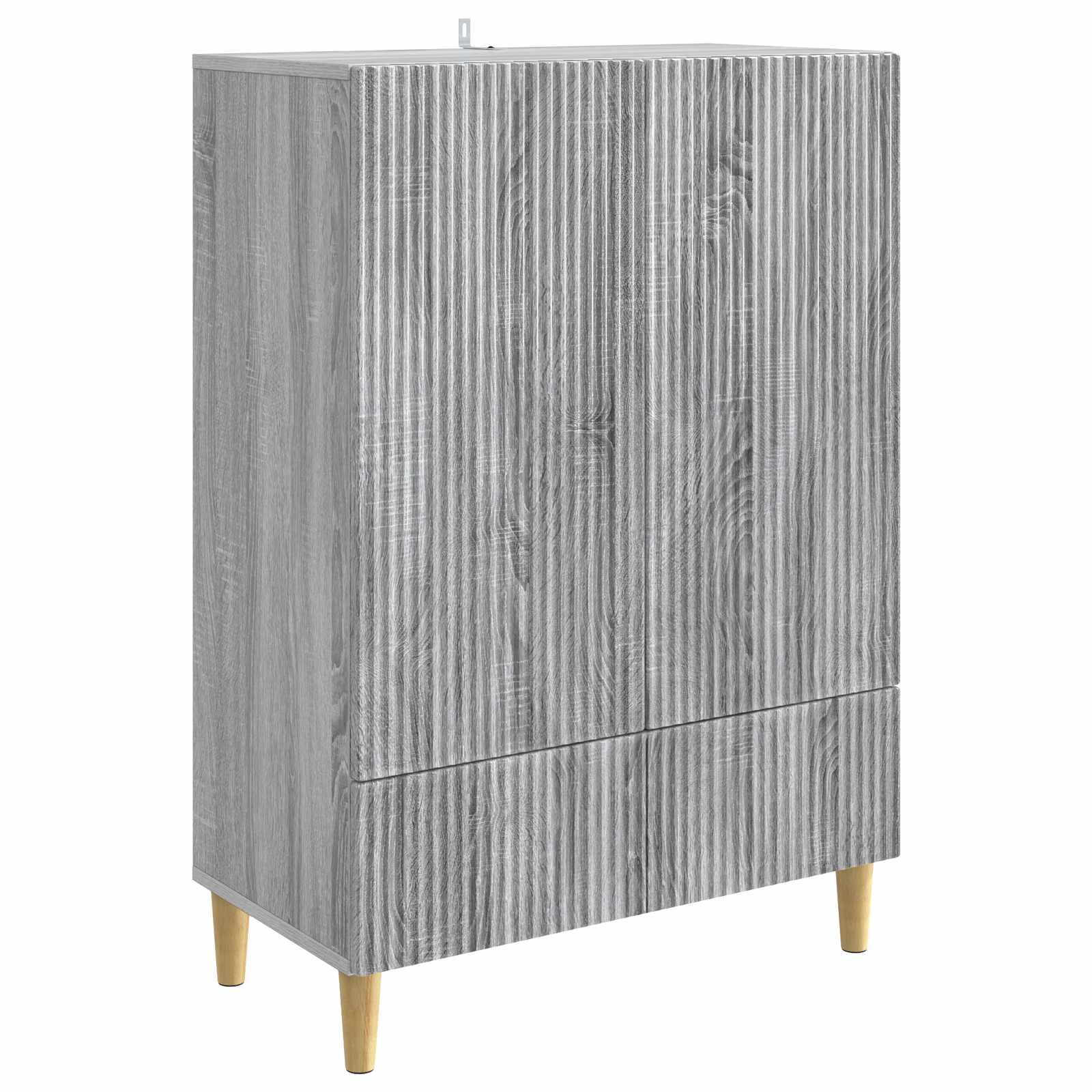 Sidebord Grå sonoma-eg 66 x 34,5 x 95 cm Konstrueret træ billede