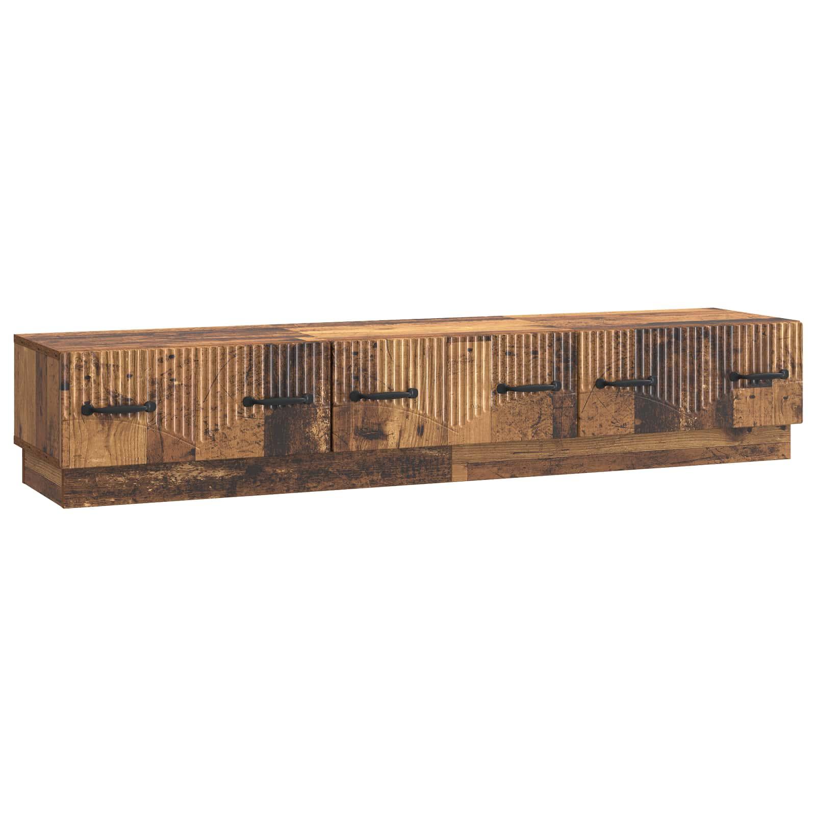 TV-skab Gammelt træ 147 x 34,5 x 27 cm Konstrueret træ billede
