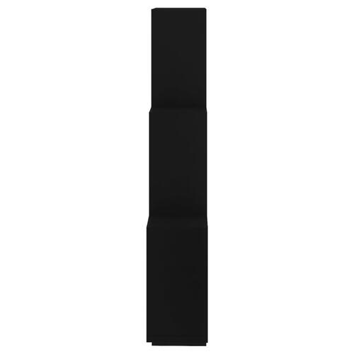 Vægreol 78x15x93 cm konstrueret træ sort