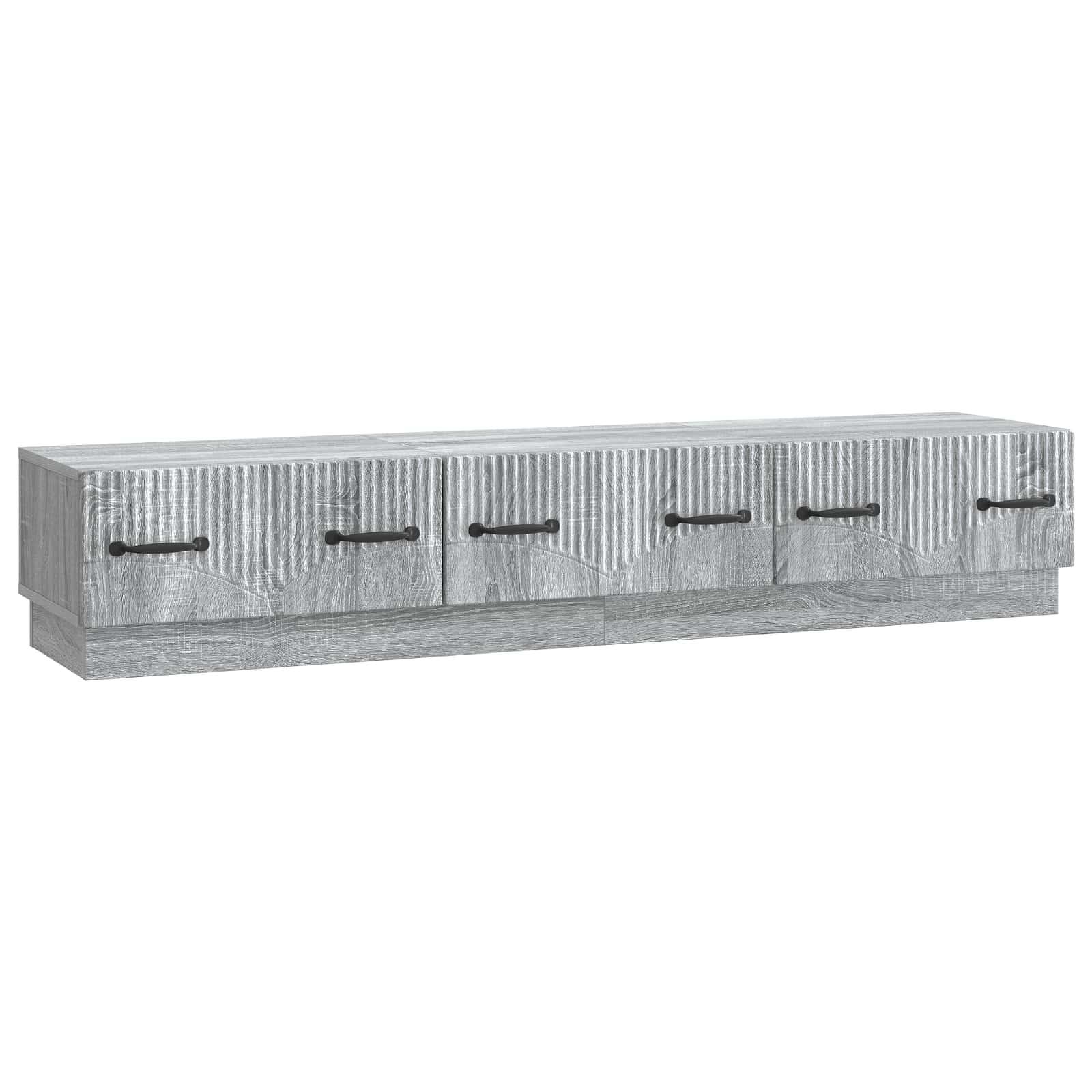 TV-skab Grå sonoma-eg 147 x 34,5 x 27 cm Konstrueret træ billede