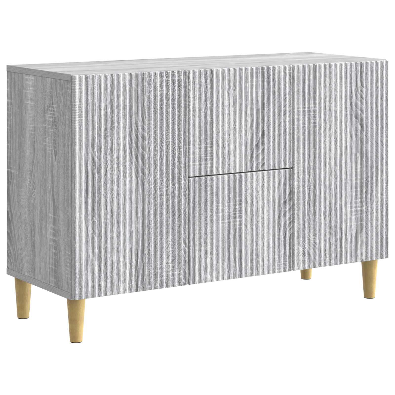 Sidebord Grå sonoma-eg 89 x 34,5 x 60 cm Konstrueret træ billede