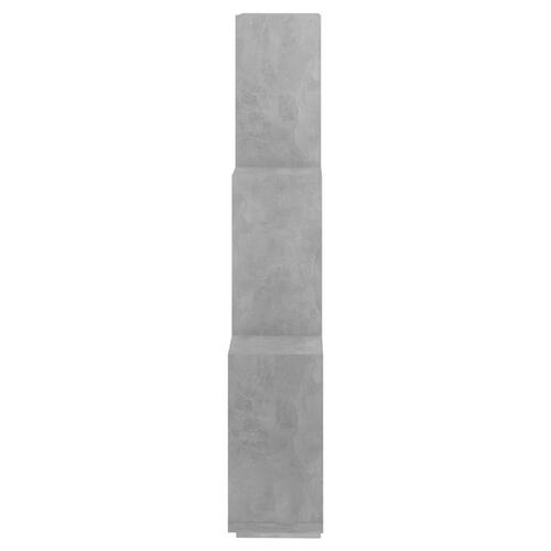 Vægreol 78x15x93 cm konstrueret træ betongrå