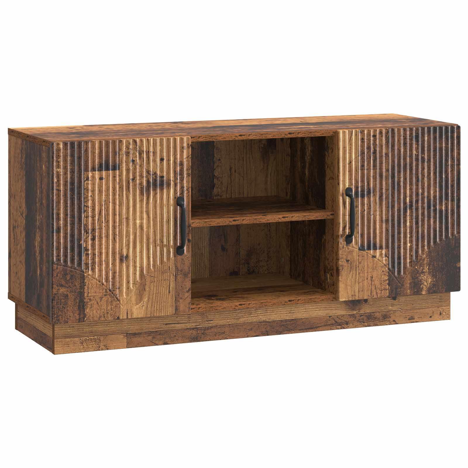 TV-bord i gammelt trælook 102 × 34,5 × 47 cm - konstrueret træ billede