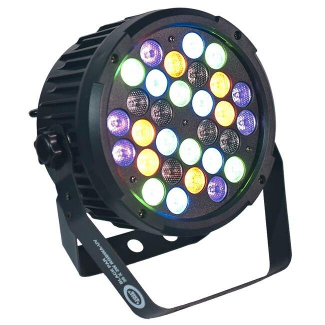 Light4Me Black PAR 30x3W RGBA-UV LED – scenelys/LED parlampe billede