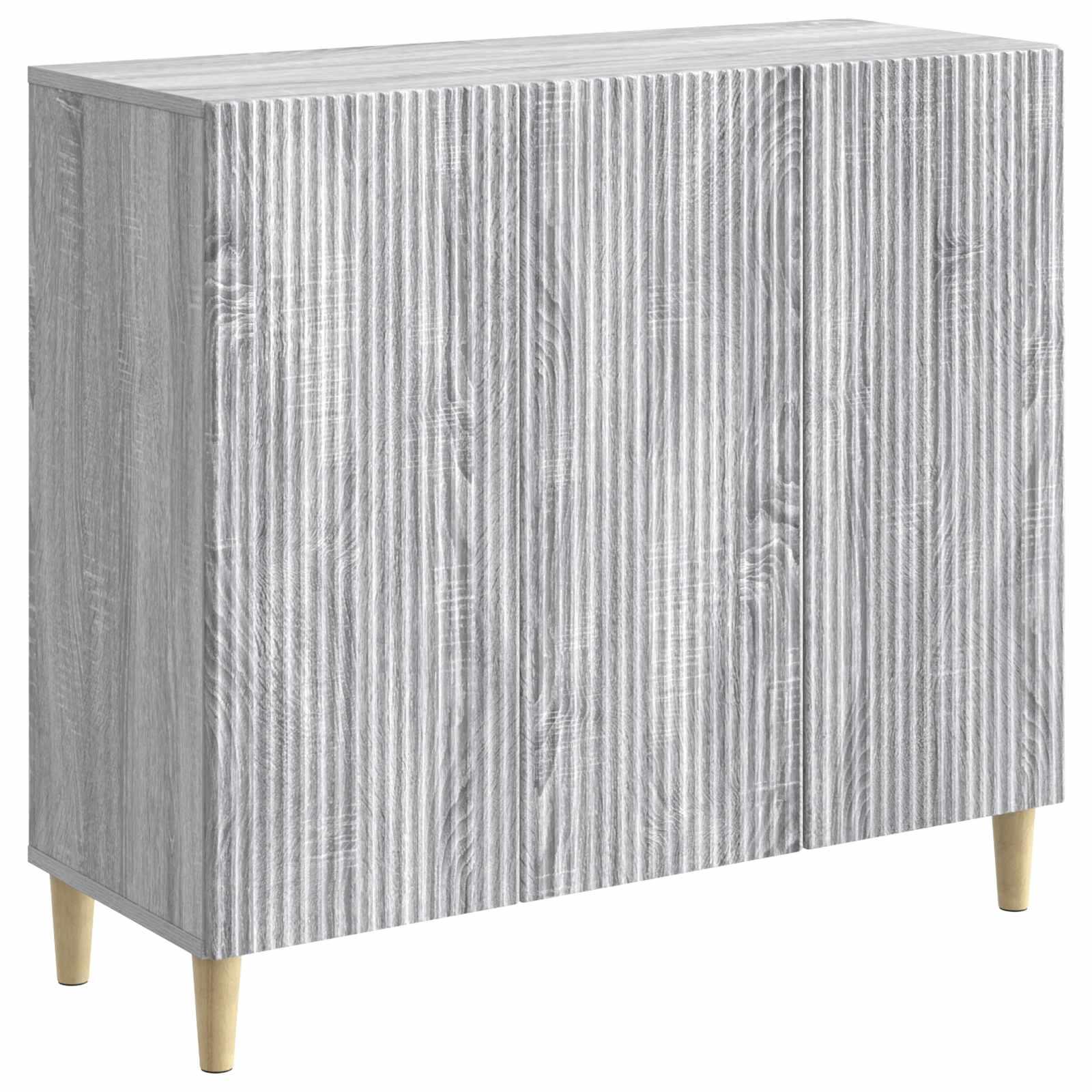 Sidebord Grå sonoma-eg 89 x 34,5 x 80 cm Konstrueret træ billede