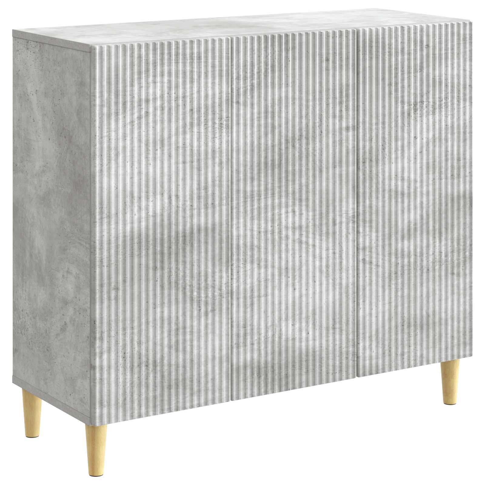Sidebord Betongrå 89 x 34,5 x 80 cm Konstrueret træ billede