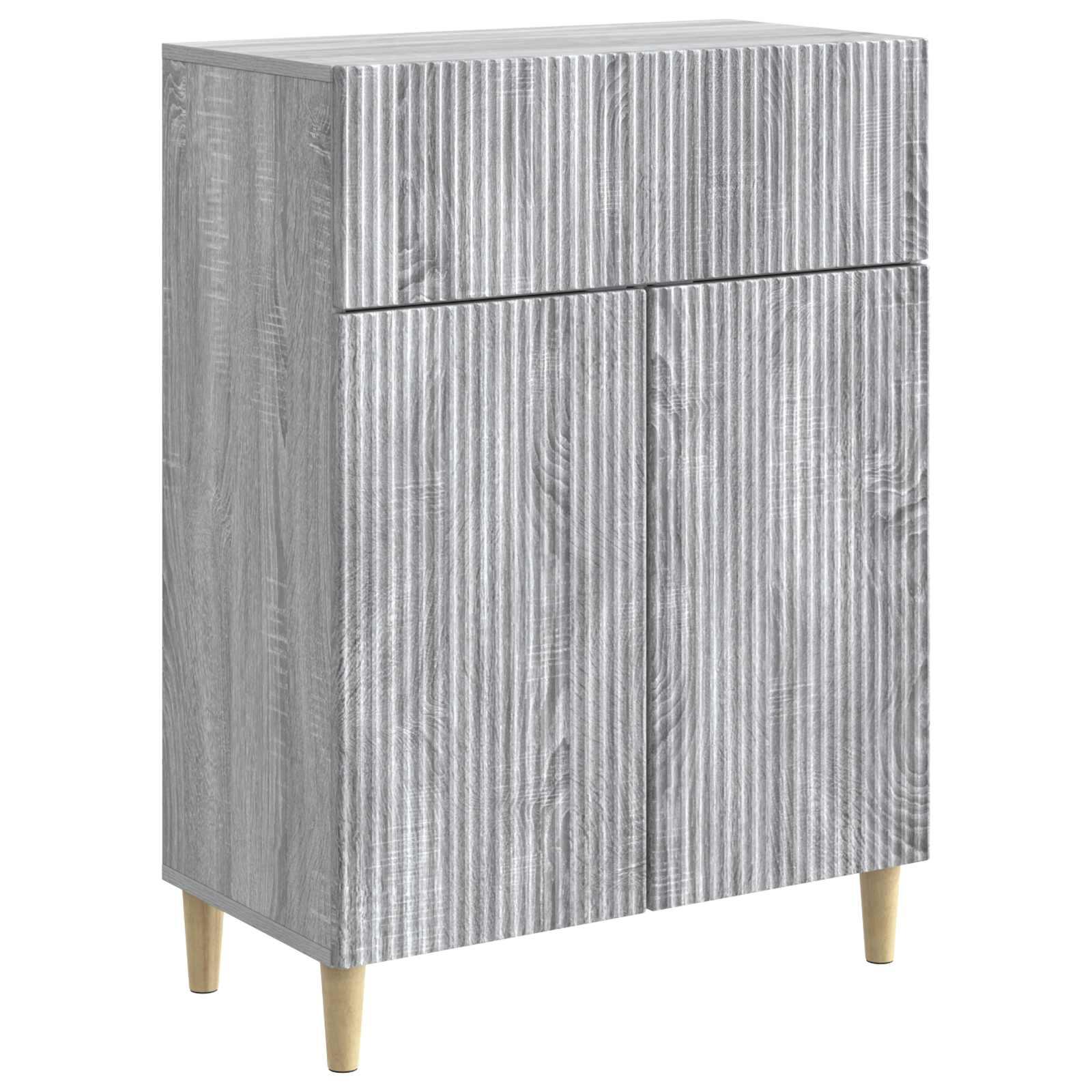 Sidebord Grå sonoma-eg 66 x 34,5 x 90 cm Konstrueret træ billede