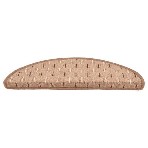 Trappemåtter 15 stk. 56x17x3 cm brun
