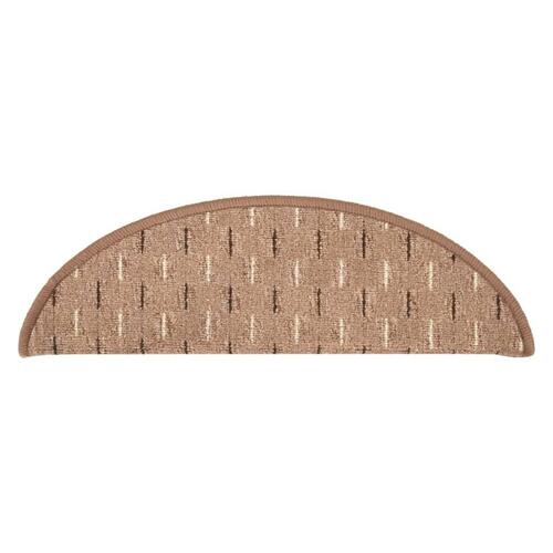 Trappemåtter 15 stk. 56x17x3 cm brun