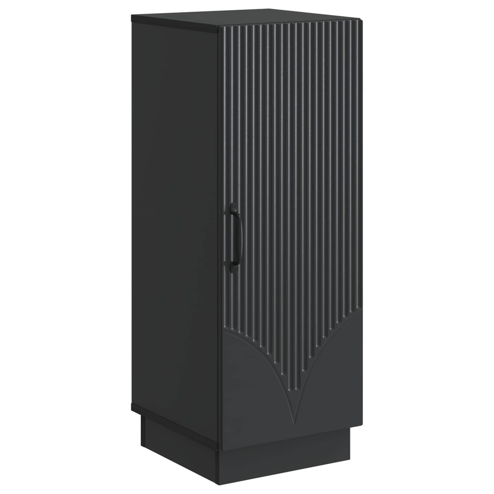 Sidebord Sort 33 x 34,5 x 87 cm Konstrueret træ billede