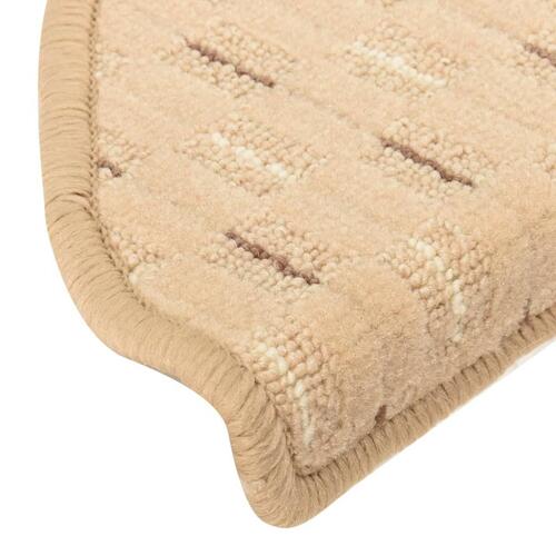 15 stk. trappemåtter 65x25 cm cremefarvet