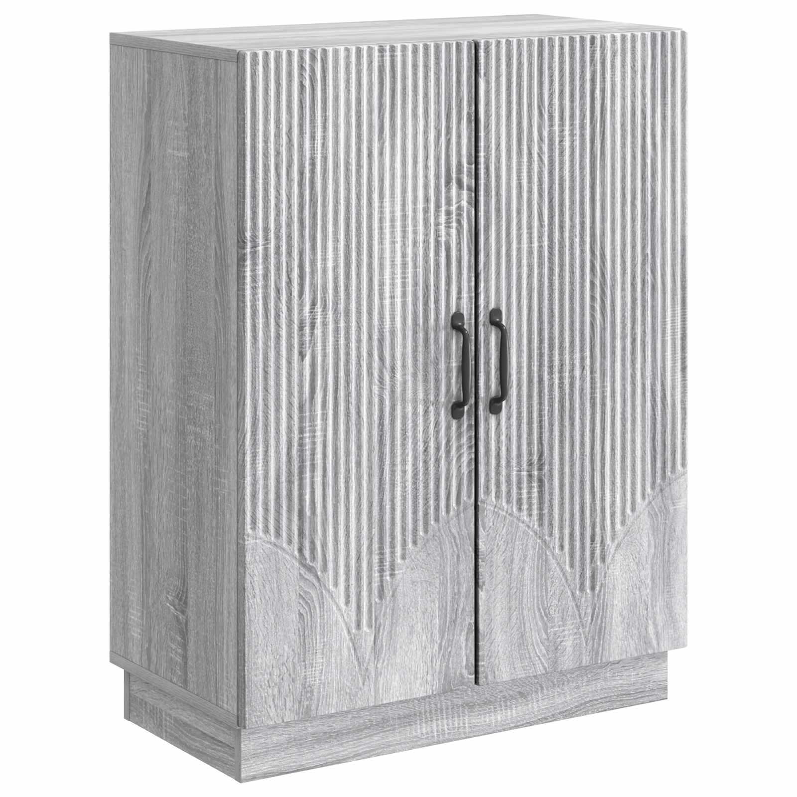 Sideboard i grå sonoma-eg - konstrueret træ, 66 × 34,5 × 87 cm billede