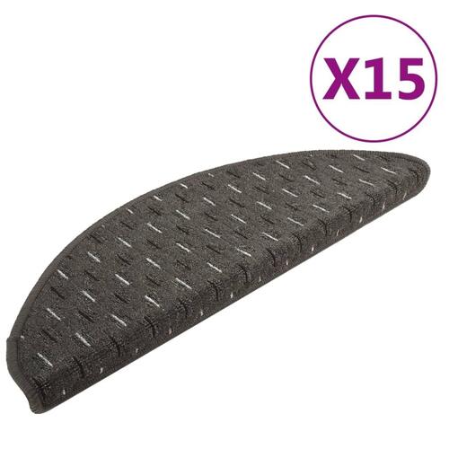 15 stk. trappemåtter 65x21x4 cm antracitgrå