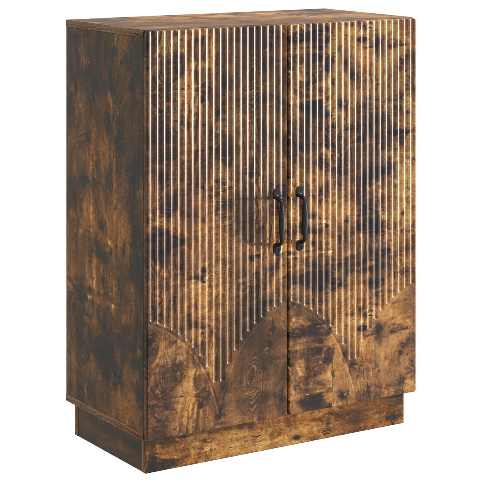 Sidebord Røget eg 66 x 34,5 x 87 cm Konstrueret træ billede