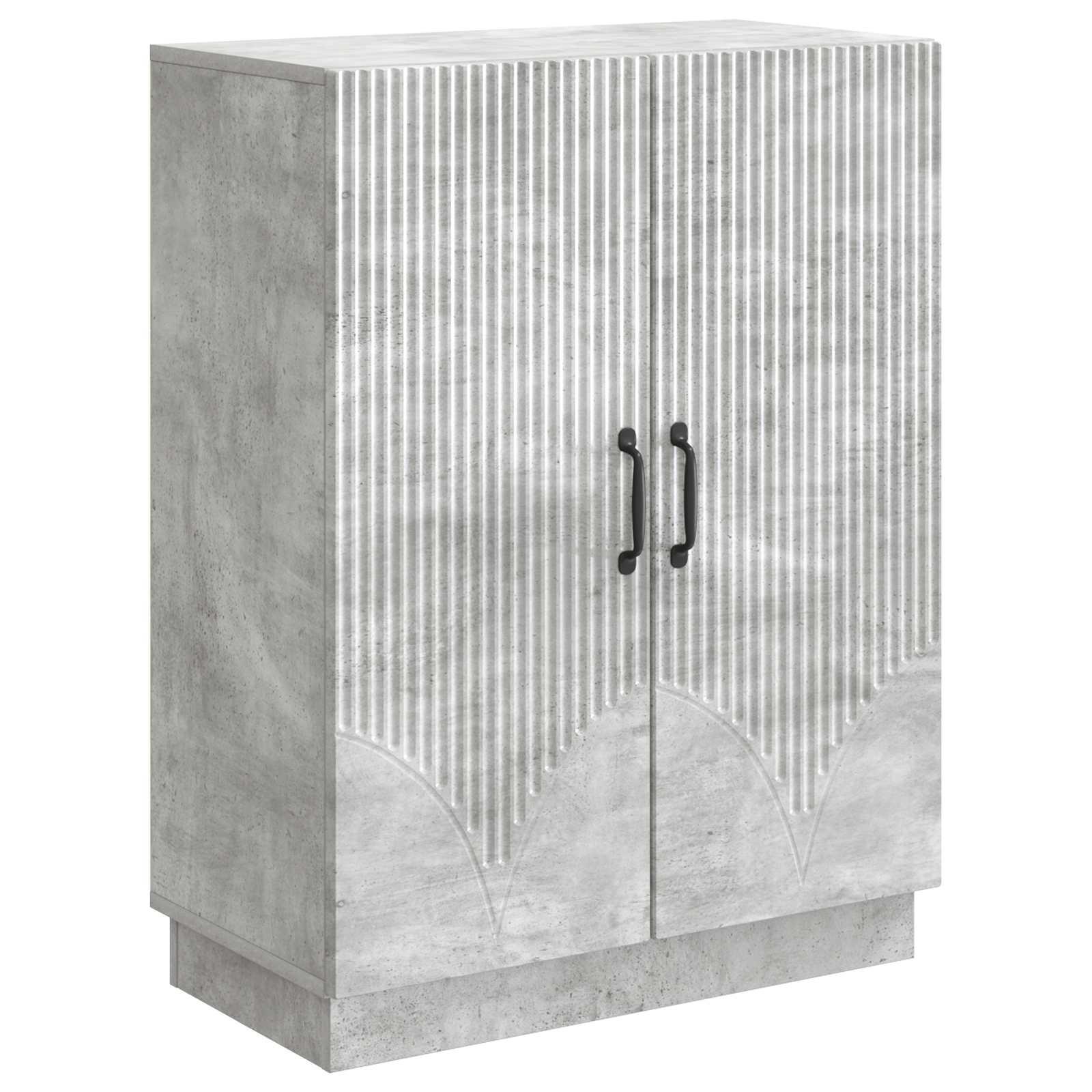 Sidebord Betongrå 66 x 34,5 x 87 cm Konstrueret træ billede