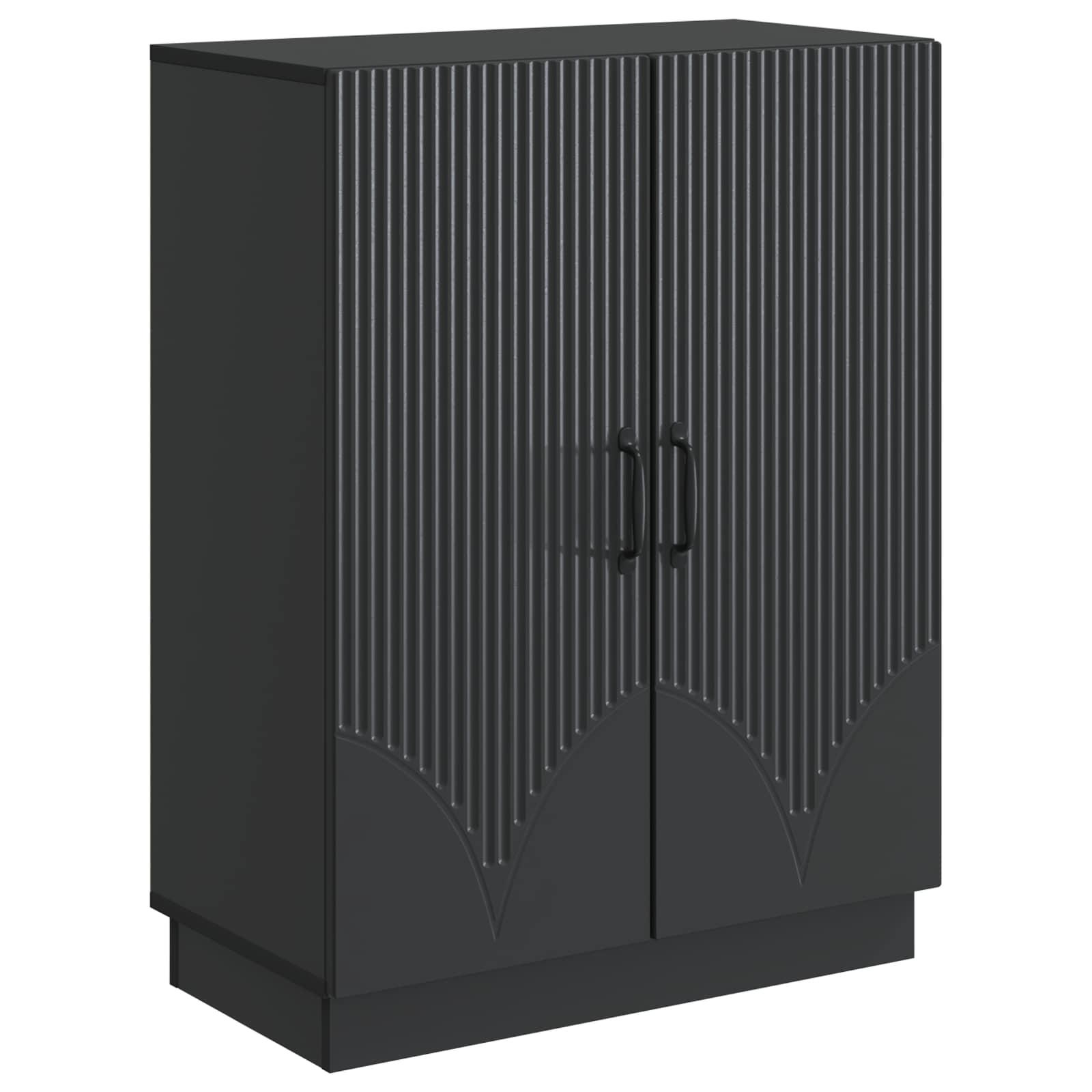 Sidebord Sort 66 x 34,5 x 87 cm Konstrueret træ