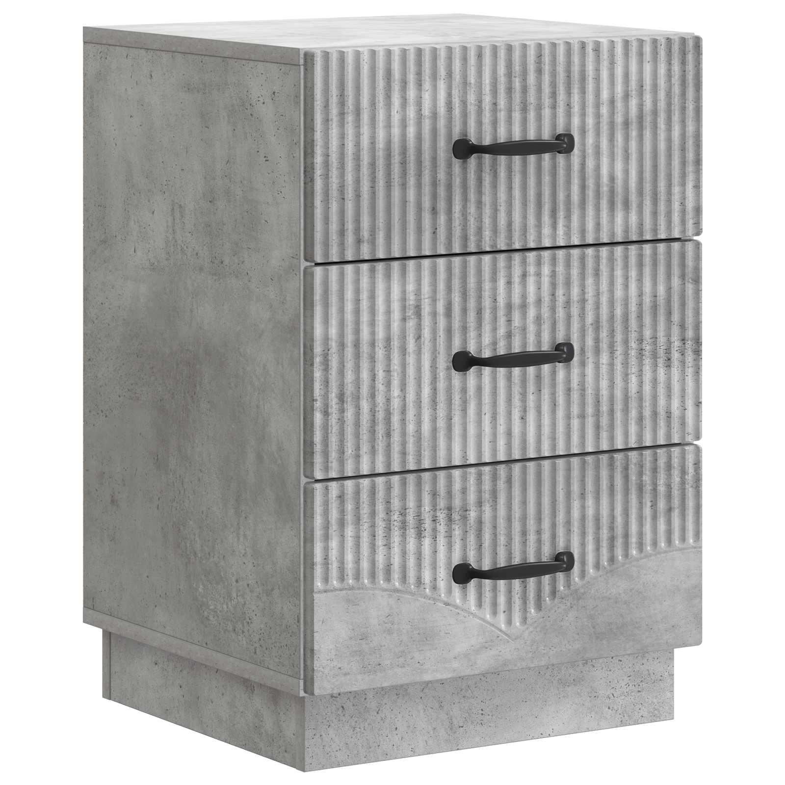 Natskab med skuffe Betongrå 43 x 41 x 63,5 cm Konstrueret træ billede