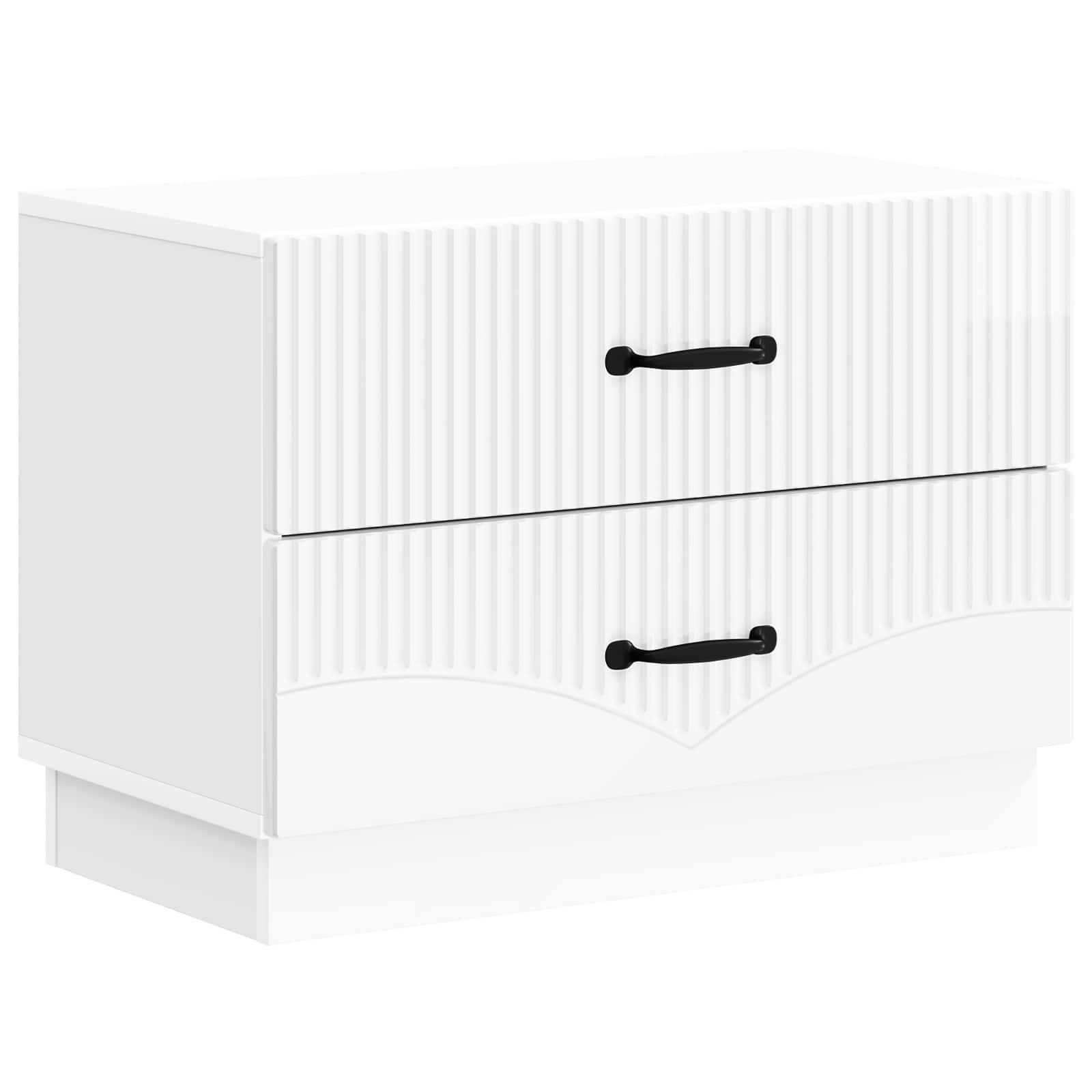 Natskab Hvid højglans 62 x 34,5 x 44,5 cm Konstrueret træ billede