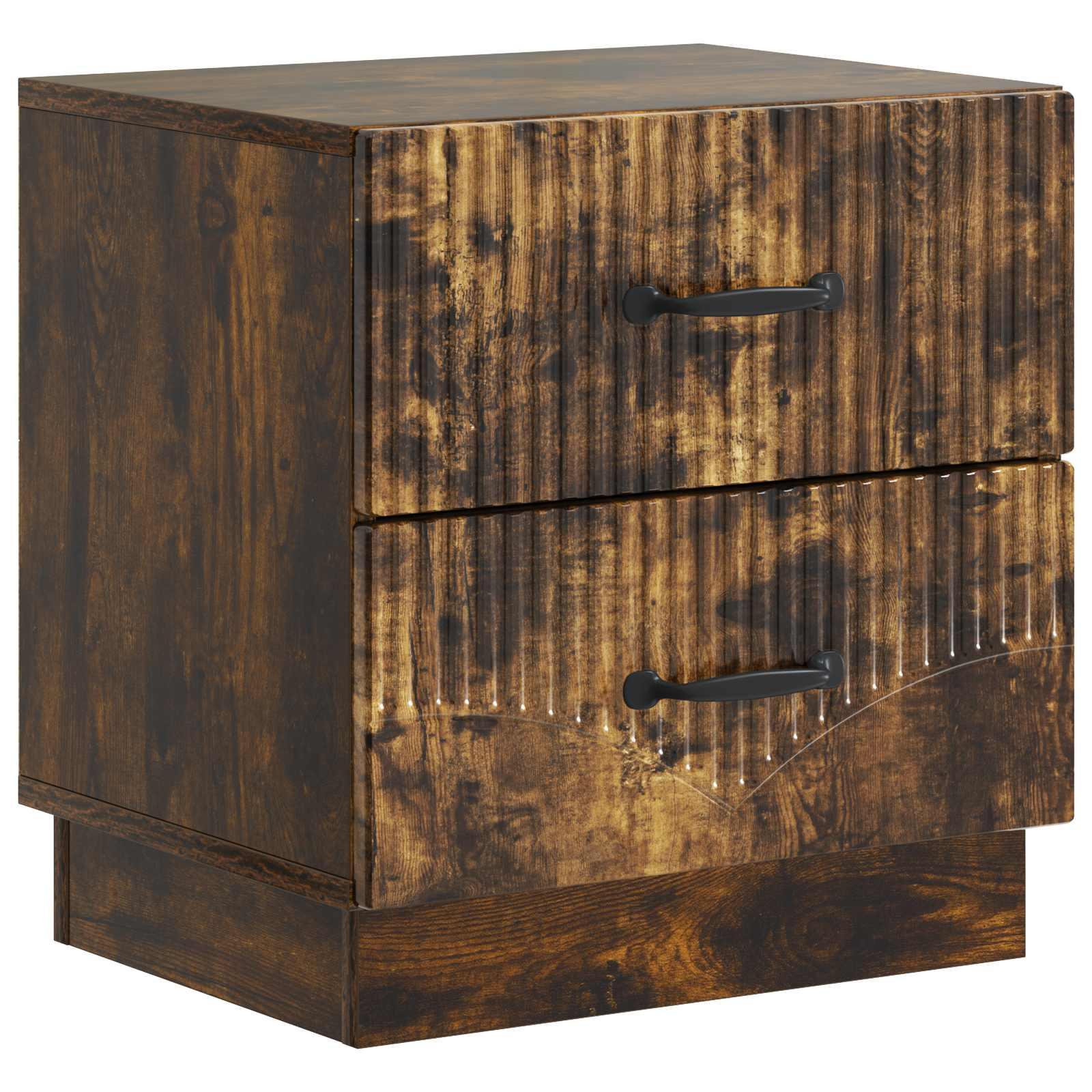 Natskab med skuffe Røget eg 43 x 34,5 x 44,5 cm Konstrueret træ billede