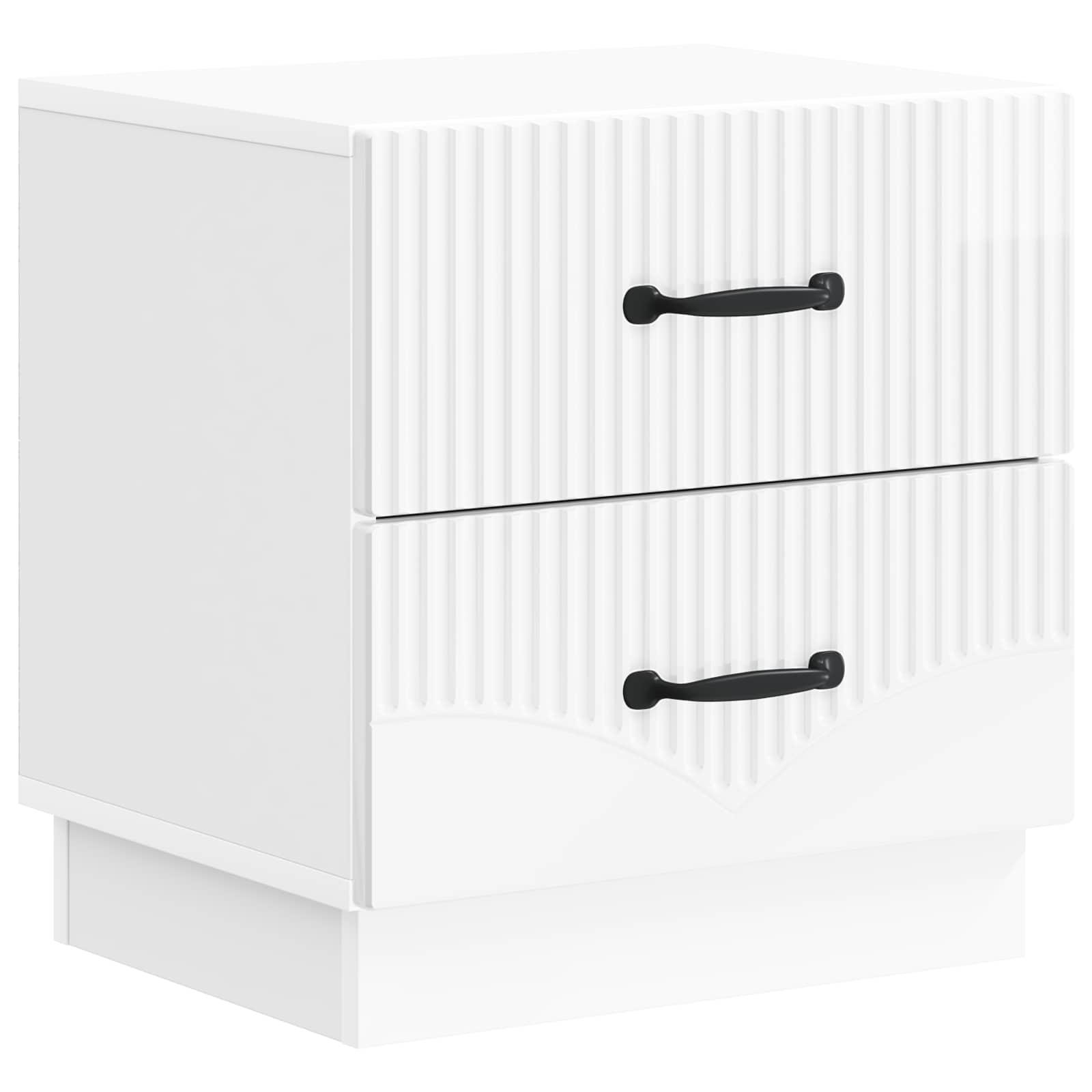 Natskab Hvid højglans 43 x 34,5 x 44,5 cm Konstrueret træ billede