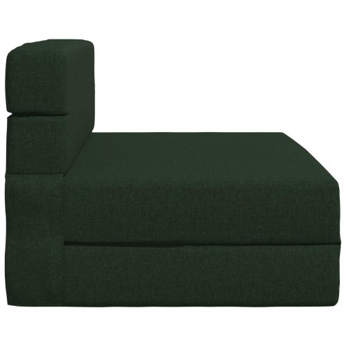 Foldbar sovesofa i stof - mørkegrøn, 100 × 80 × 60 cm