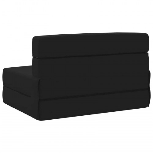 Foldbar sovesofa sort 100 x 80 x 60 cm
