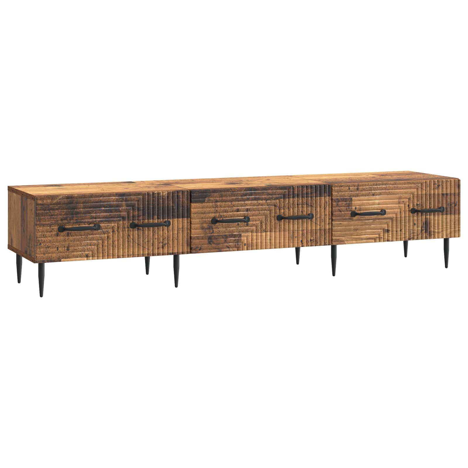 TV-skab Gammelt træ 147 x 34,5 x 30 cm Konstrueret træ billede