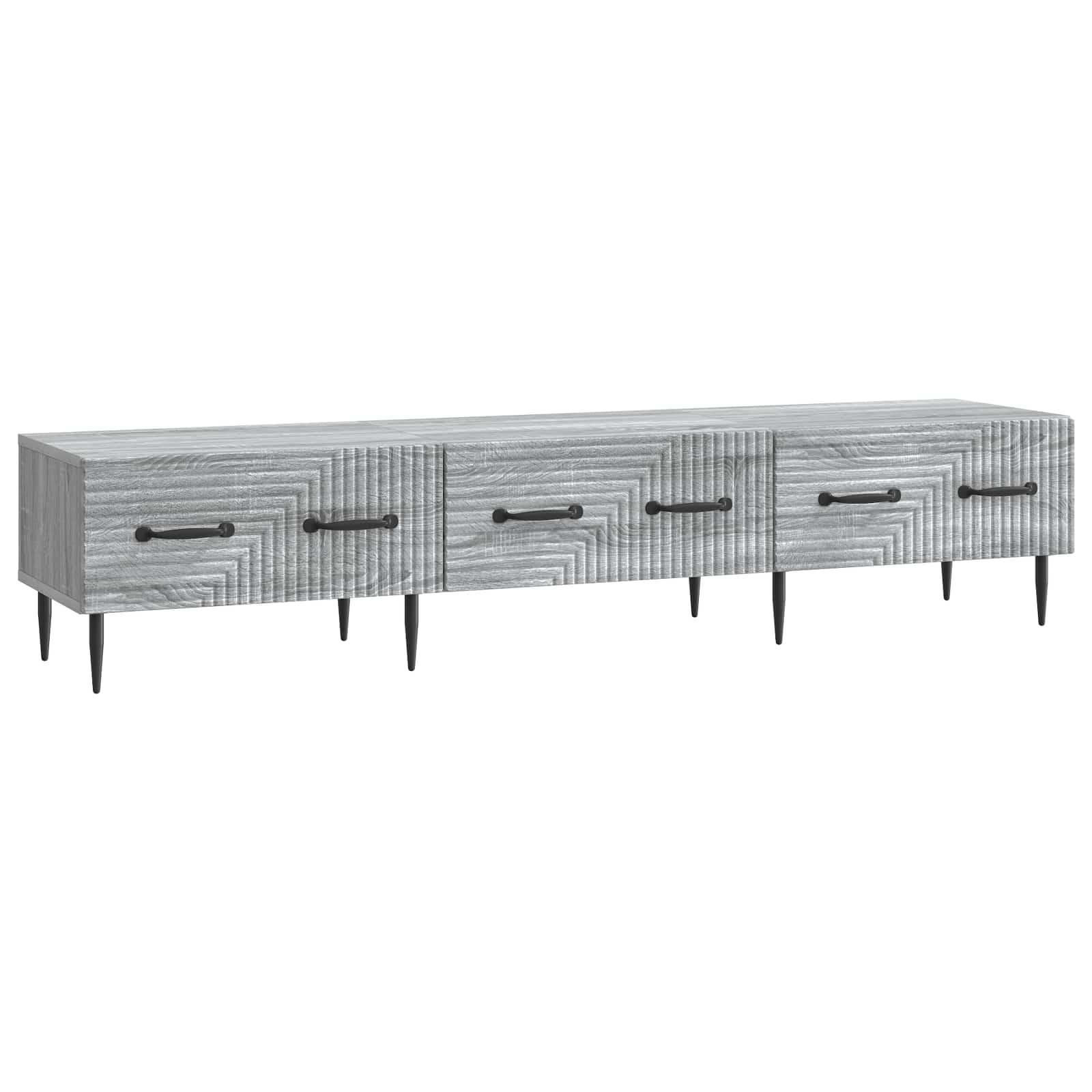 TV-skab Grå sonoma-eg 147 x 34,5 x 30 cm Konstrueret træ billede