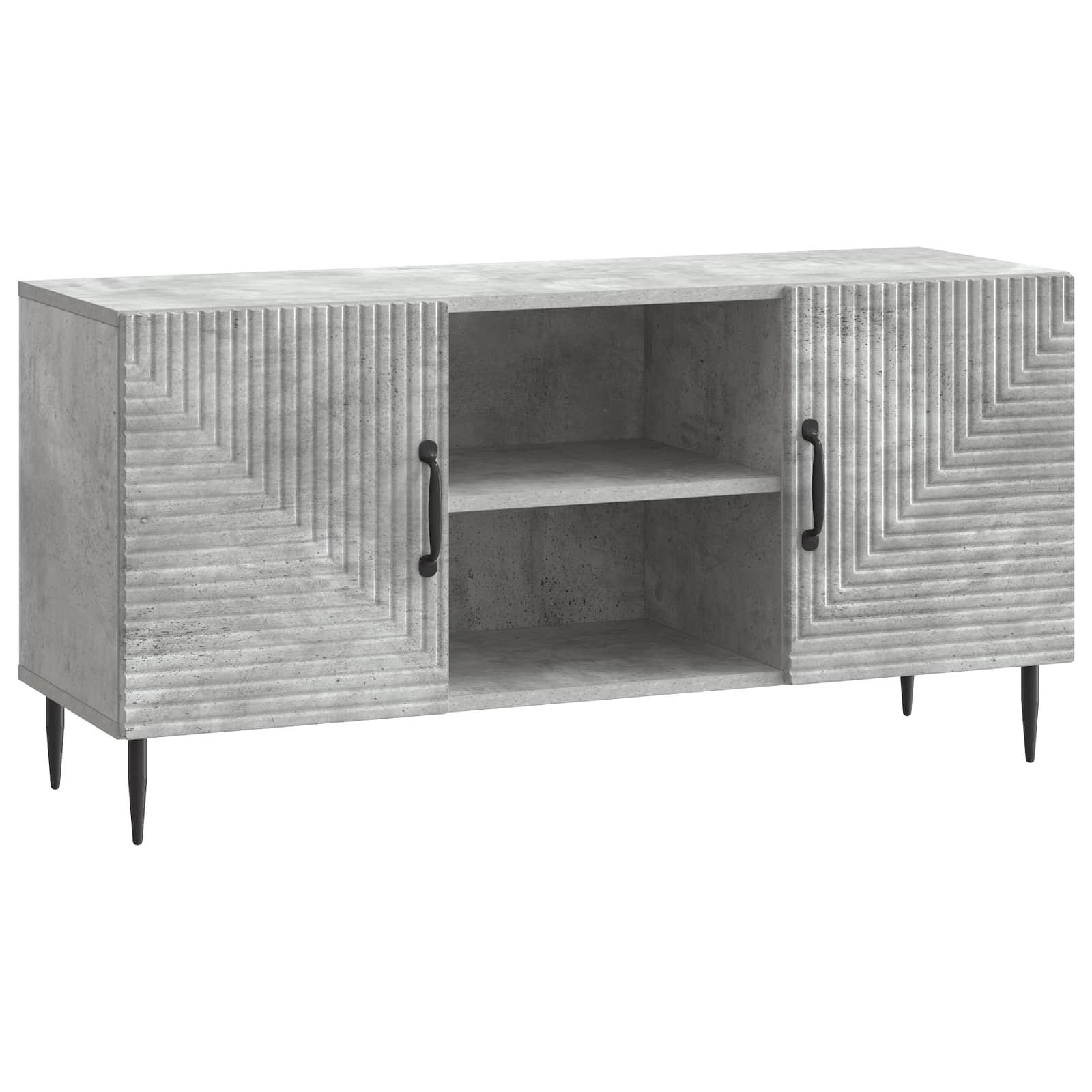 TV-skab Betongrå 102 x 34,5 x 50 cm Konstrueret træ billede
