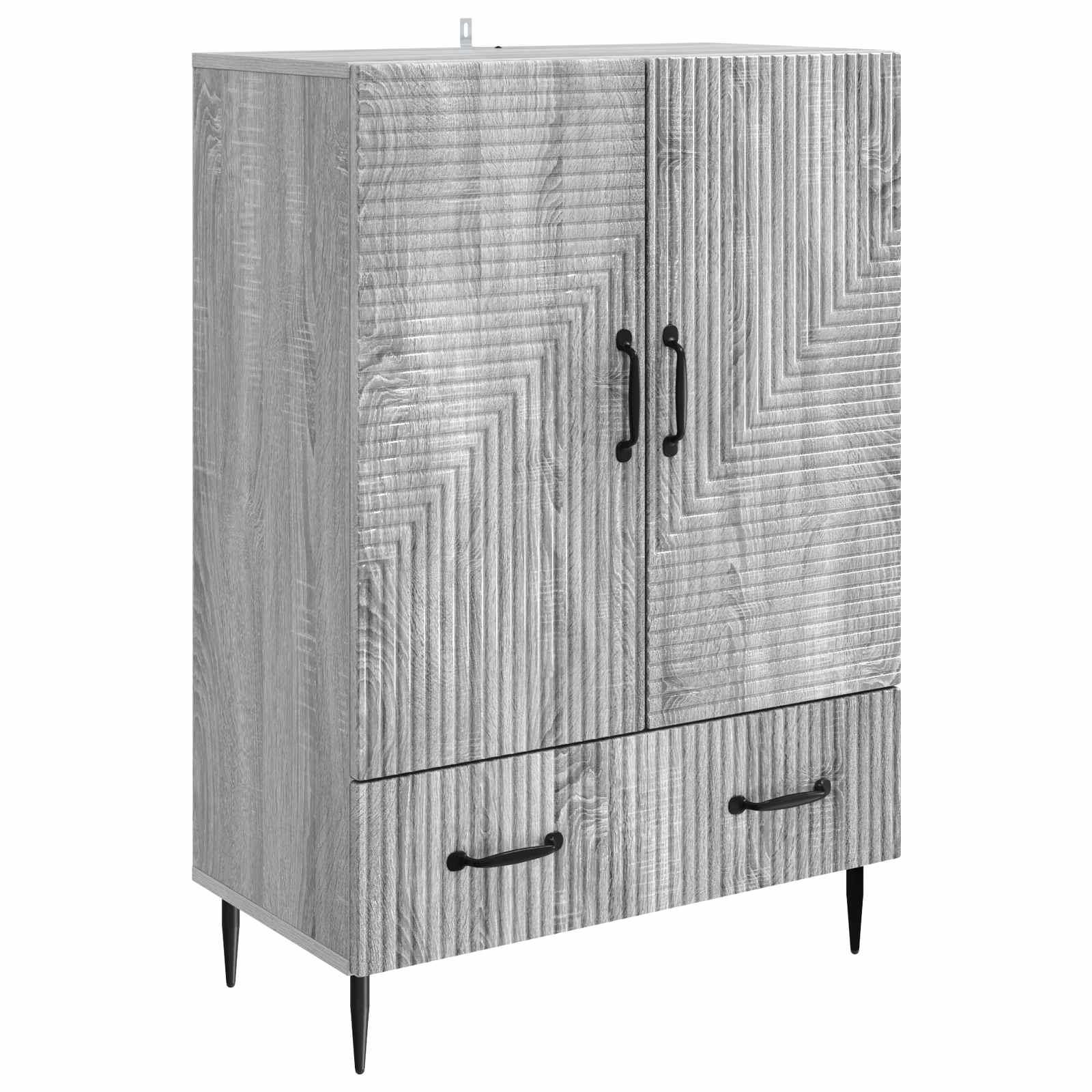 Sidebord Grå sonoma-eg 66 x 34,5 x 95 cm Konstrueret træ billede