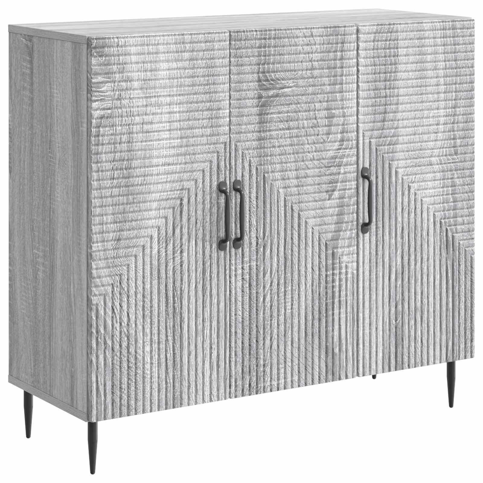 Sidebord Grå sonoma-eg 89 x 34,5 x 80 cm Konstrueret træ billede