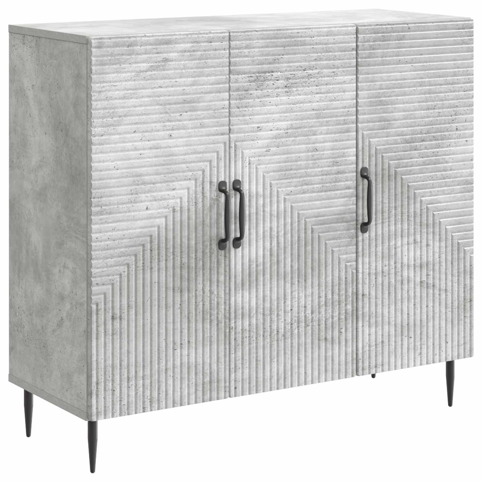 Sidebord Betongrå 89 x 34,5 x 80 cm Konstrueret træ billede