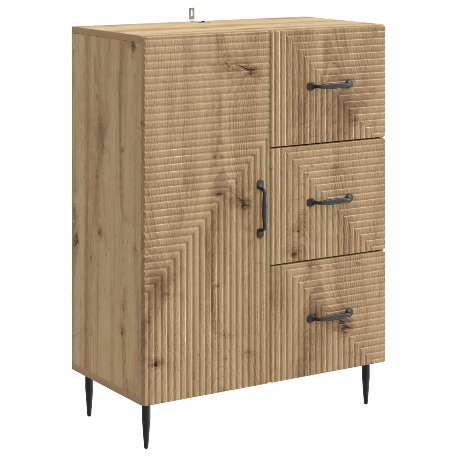 Sidebord Artisan-eg 66 x 34,5 x 89,5 cm Konstrueret træ billede