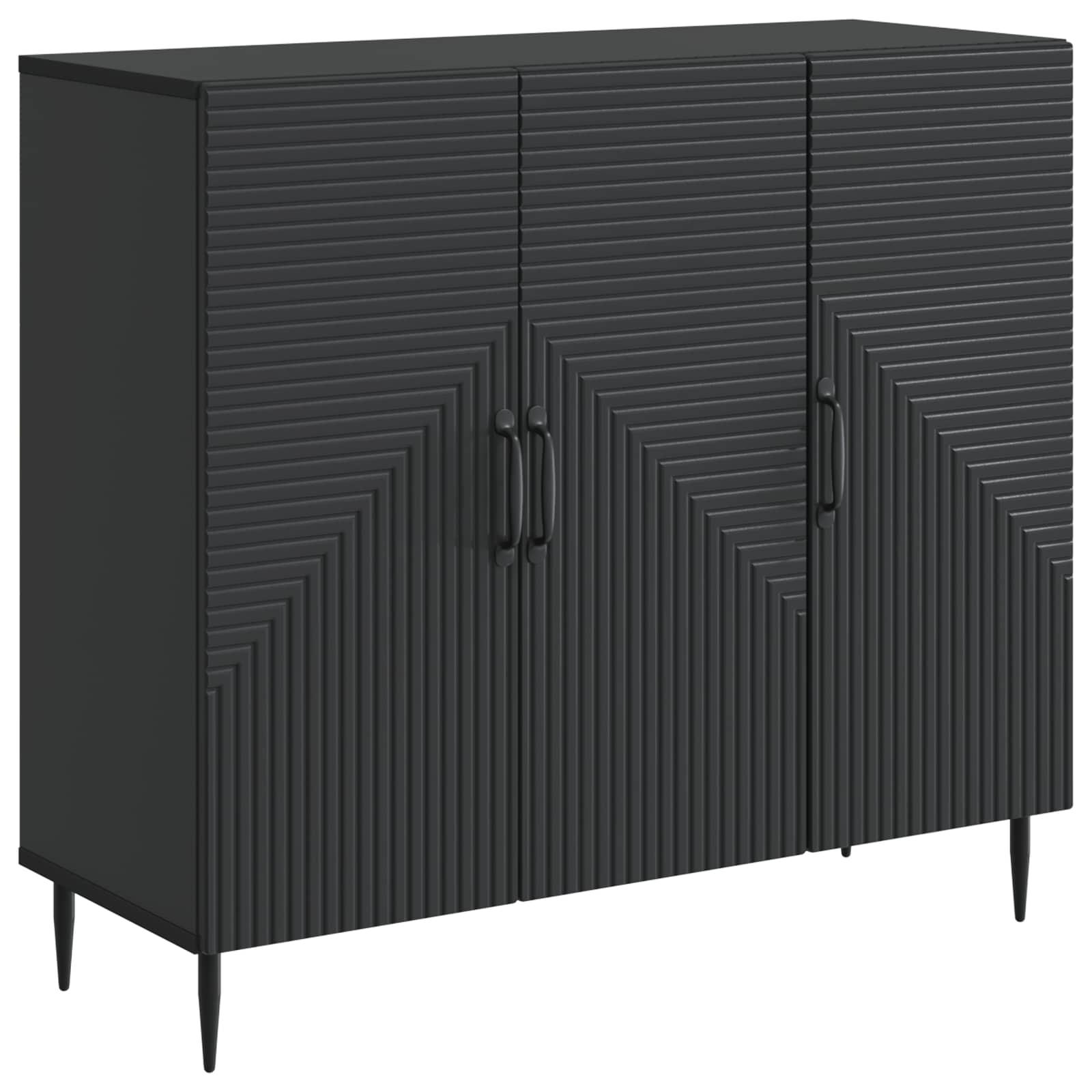 Sidebord Sort 89 x 34,5 x 80 cm Konstrueret træ billede
