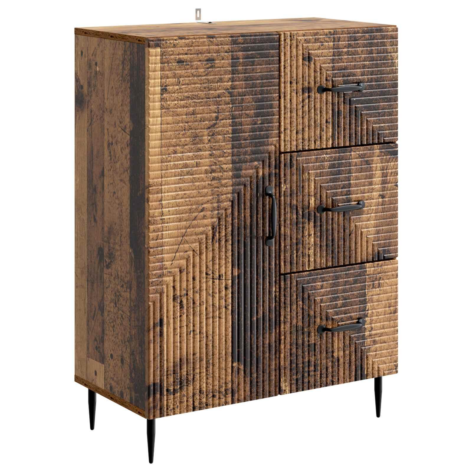 Sidebord Gammelt træ 66 x 34,5 x 89,5 cm Konstrueret træ billede