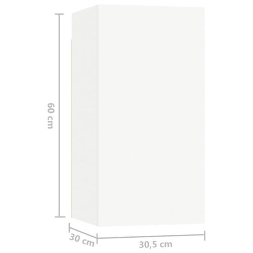 Tv-skabe 7 stk. 30,5x30x60 cm spånplade hvid