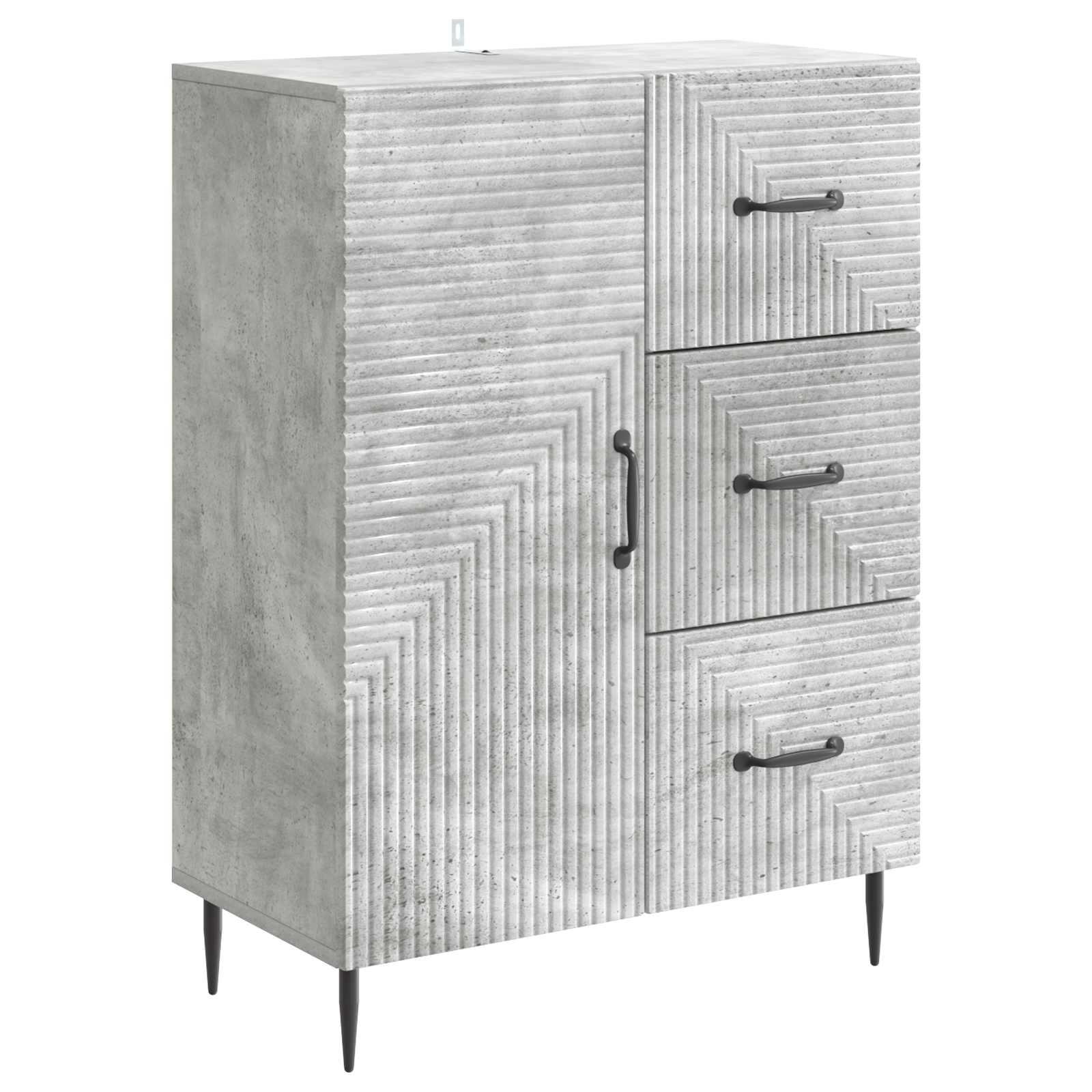 Sidebord Betongrå 66 x 34,5 x 89,5 cm Konstrueret træ billede