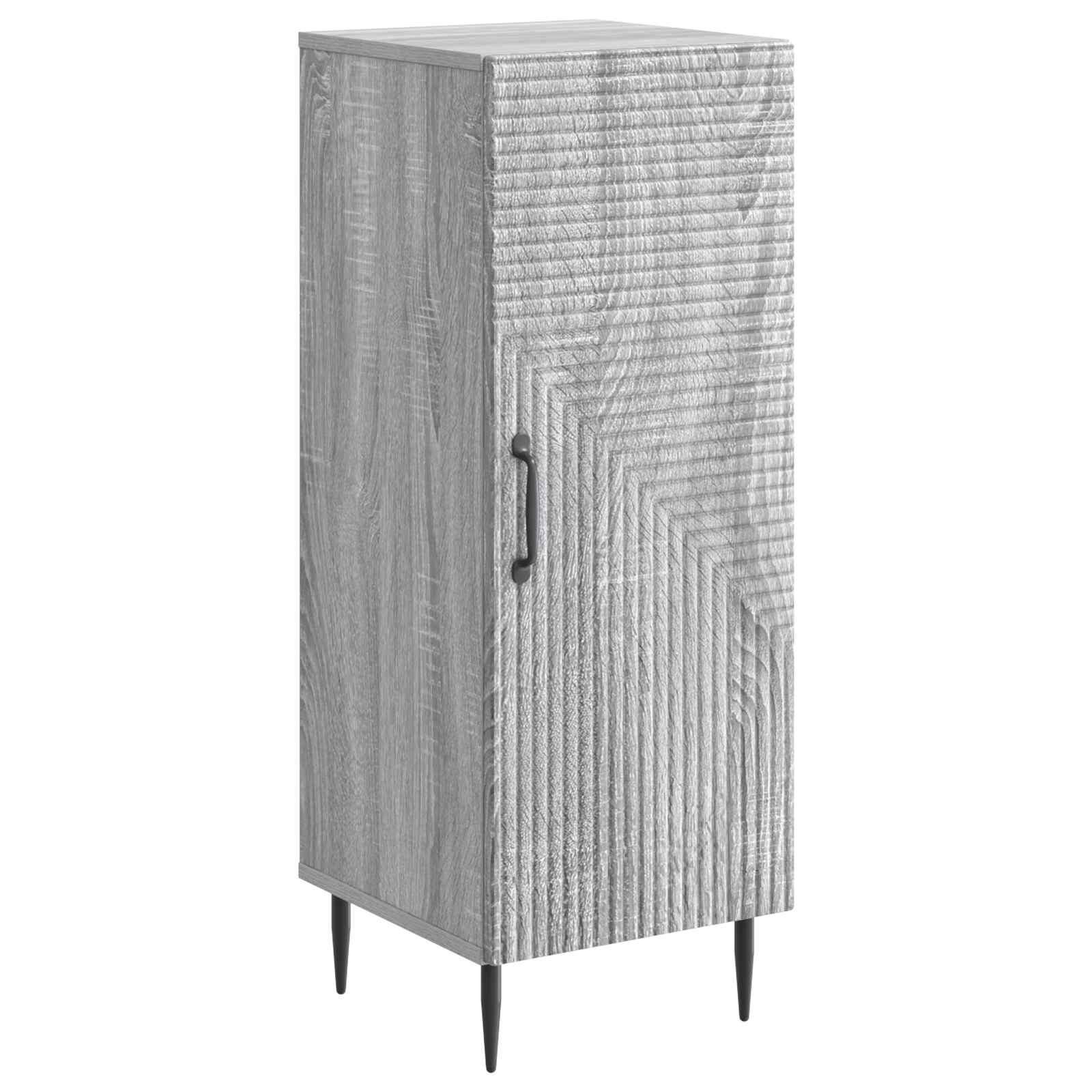 Sidebord Grå sonoma-eg 33 x 34,5 x 89,5 cm Konstrueret træ billede