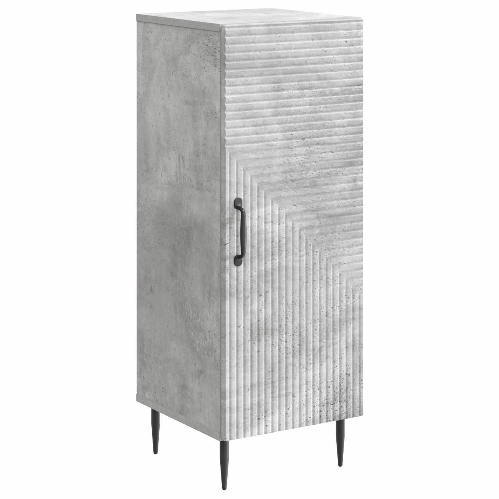 Sidebord Betongrå 33 x 34,5 x 89,5 cm Konstrueret træ billede