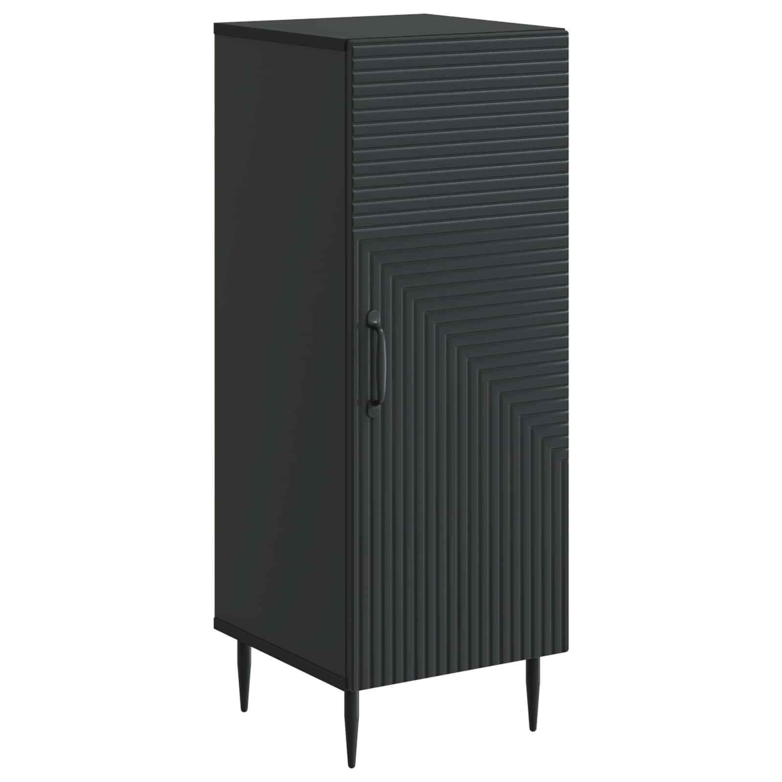 Sidebord Sort 33 x 34,5 x 89,5 cm Konstrueret træ billede